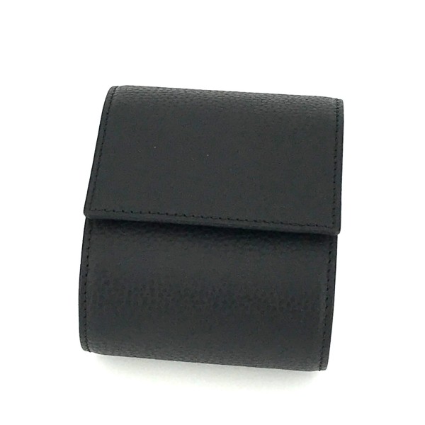 Watch-Roll for 1 watch, in genuine calf-leather | BLACK matt